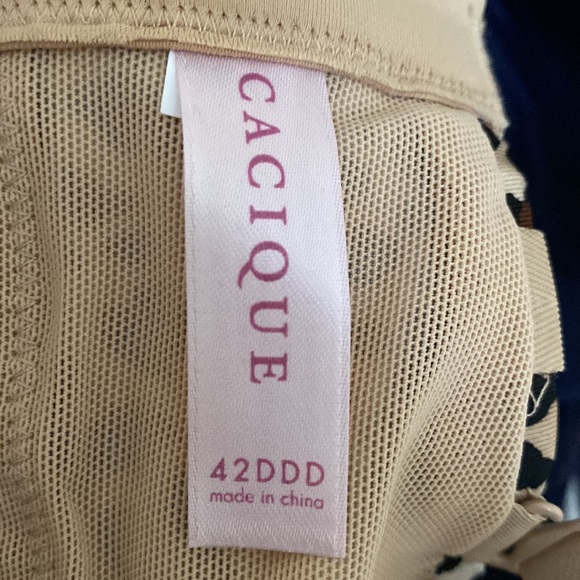 CACIQUE Leopard Print Smooth Plunge Bra (42DDD or 42F) - NWT - Picture 5 of 5